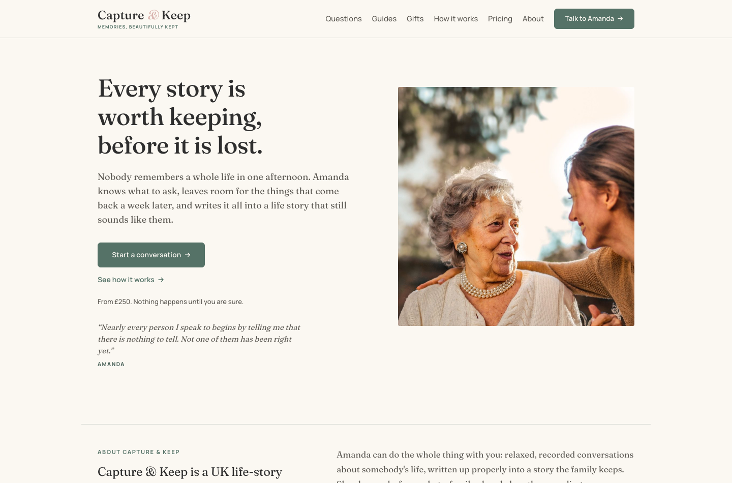 Option 1: Conversation, editorial desktop